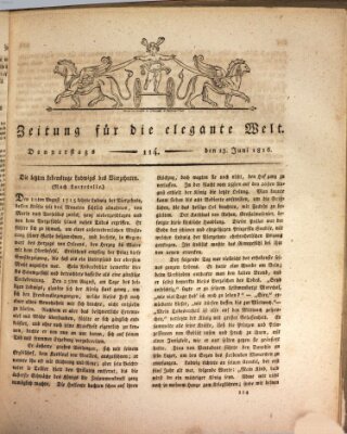 Zeitung für die elegante Welt Donnerstag 13. Juni 1816