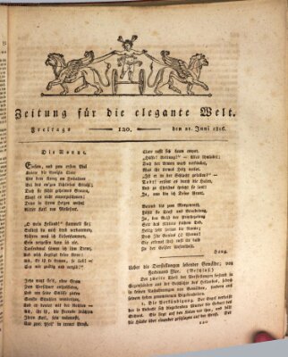 Zeitung für die elegante Welt Freitag 21. Juni 1816