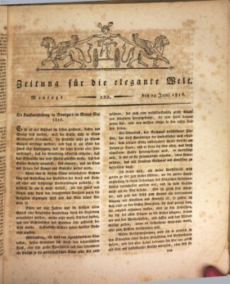 Zeitung für die elegante Welt Montag 24. Juni 1816