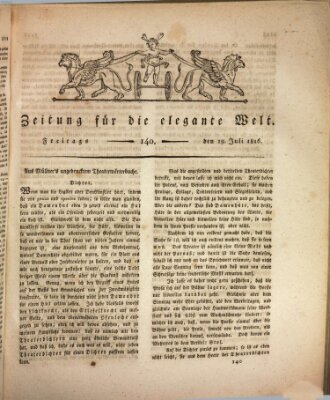 Zeitung für die elegante Welt Freitag 19. Juli 1816