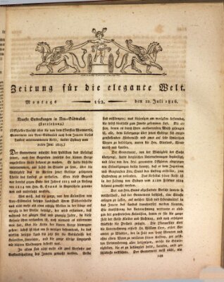 Zeitung für die elegante Welt Montag 22. Juli 1816