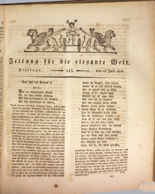 Zeitung für die elegante Welt Freitag 26. Juli 1816