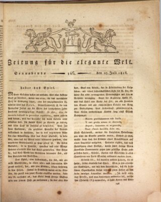 Zeitung für die elegante Welt Samstag 27. Juli 1816