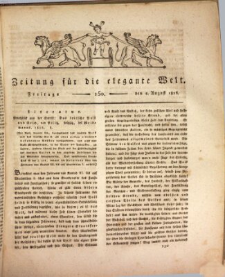 Zeitung für die elegante Welt Freitag 2. August 1816