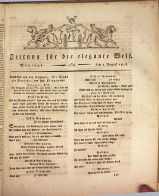 Zeitung für die elegante Welt Montag 5. August 1816