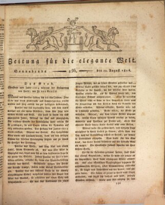 Zeitung für die elegante Welt Samstag 10. August 1816