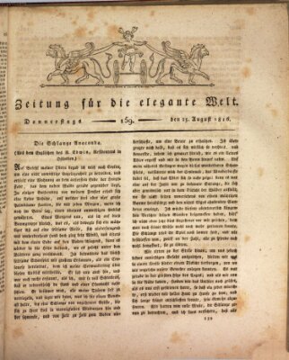 Zeitung für die elegante Welt Donnerstag 15. August 1816