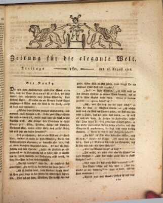 Zeitung für die elegante Welt Freitag 16. August 1816