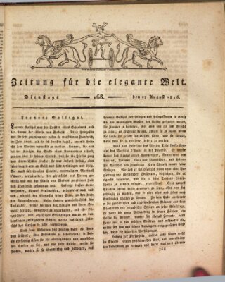 Zeitung für die elegante Welt Dienstag 27. August 1816