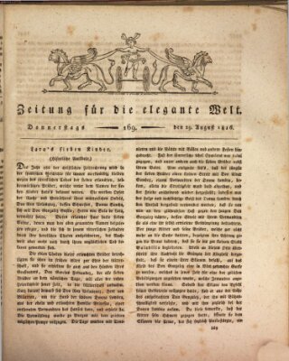 Zeitung für die elegante Welt Donnerstag 29. August 1816