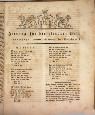 Zeitung für die elegante Welt Donnerstag 5. September 1816