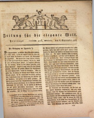 Zeitung für die elegante Welt Freitag 6. September 1816