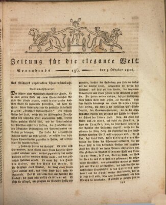 Zeitung für die elegante Welt Samstag 5. Oktober 1816