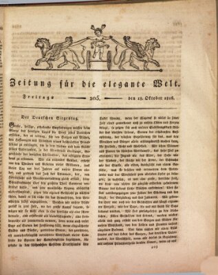 Zeitung für die elegante Welt Freitag 18. Oktober 1816