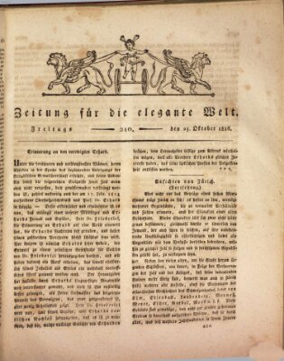 Zeitung für die elegante Welt Freitag 25. Oktober 1816