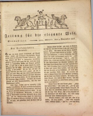 Zeitung für die elegante Welt Samstag 9. November 1816