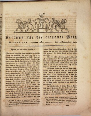 Zeitung für die elegante Welt Samstag 23. November 1816