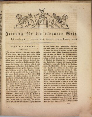 Zeitung für die elegante Welt Dienstag 10. Dezember 1816