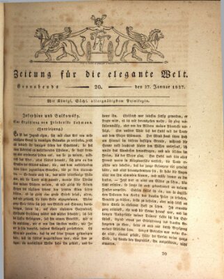 Zeitung für die elegante Welt Samstag 27. Januar 1827