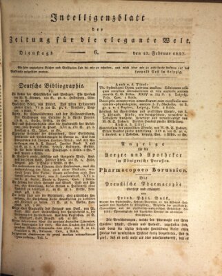 Zeitung für die elegante Welt Dienstag 13. Februar 1827