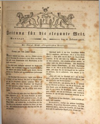 Zeitung für die elegante Welt Montag 26. Februar 1827