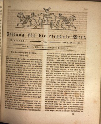 Zeitung für die elegante Welt Freitag 9. März 1827