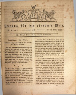 Zeitung für die elegante Welt Montag 19. März 1827