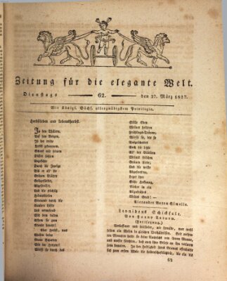 Zeitung für die elegante Welt Dienstag 27. März 1827