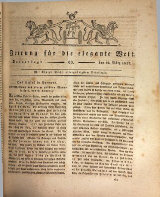 Zeitung für die elegante Welt Donnerstag 29. März 1827