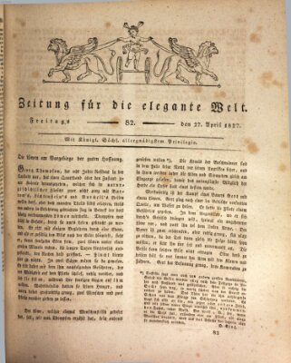 Zeitung für die elegante Welt Freitag 27. April 1827