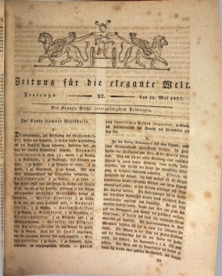 Zeitung für die elegante Welt Freitag 11. Mai 1827