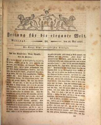 Zeitung für die elegante Welt Montag 14. Mai 1827