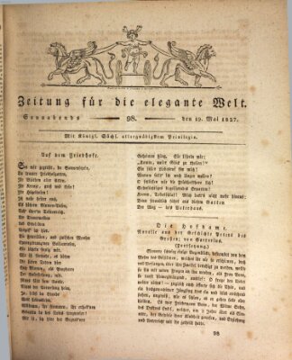 Zeitung für die elegante Welt Samstag 19. Mai 1827