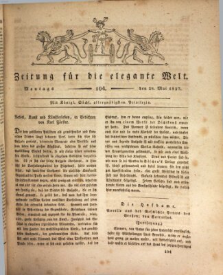 Zeitung für die elegante Welt Montag 28. Mai 1827