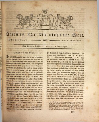 Zeitung für die elegante Welt Donnerstag 31. Mai 1827