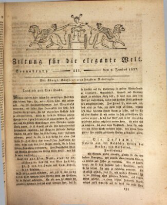 Zeitung für die elegante Welt Samstag 9. Juni 1827