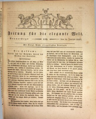 Zeitung für die elegante Welt Donnerstag 21. Juni 1827