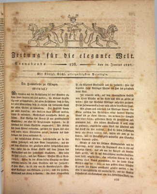 Zeitung für die elegante Welt Samstag 30. Juni 1827