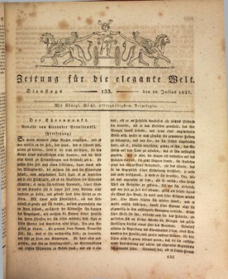 Zeitung für die elegante Welt Dienstag 10. Juli 1827