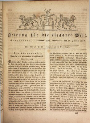 Zeitung für die elegante Welt Samstag 28. Juli 1827