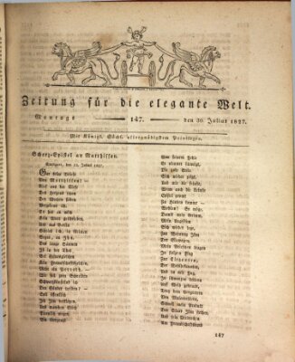 Zeitung für die elegante Welt Montag 30. Juli 1827