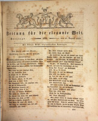 Zeitung für die elegante Welt Freitag 17. August 1827