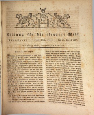 Zeitung für die elegante Welt Samstag 18. August 1827