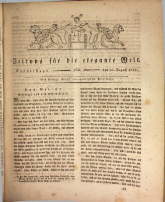 Zeitung für die elegante Welt Donnerstag 23. August 1827