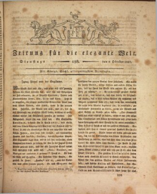 Zeitung für die elegante Welt Dienstag 9. Oktober 1827