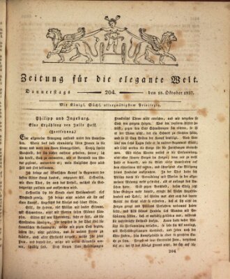 Zeitung für die elegante Welt Donnerstag 18. Oktober 1827