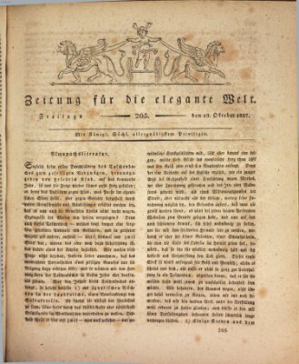 Zeitung für die elegante Welt Freitag 19. Oktober 1827