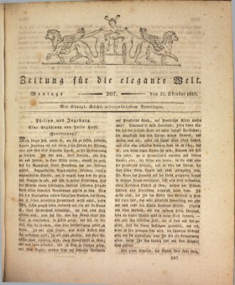 Zeitung für die elegante Welt Montag 22. Oktober 1827