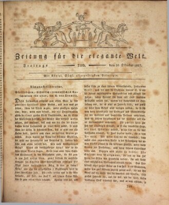 Zeitung für die elegante Welt Freitag 26. Oktober 1827