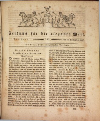 Zeitung für die elegante Welt Freitag 23. November 1827